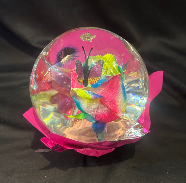 Rose Globe With a Butterfly