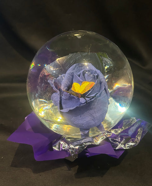 Rose Globe With a Butterfly
