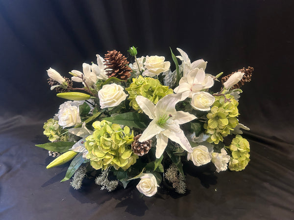 Silk Flower Tombstone Hanger