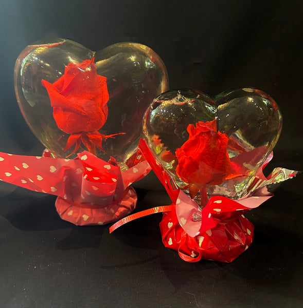 Heart Shaped Rose Globe (Small and Large)