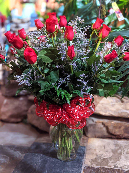 Contemporary Red Roses - Two Dozen