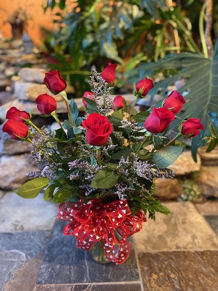 Contemporary Red Roses - 1 Dozen