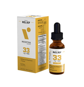 Serious Relief 33mg CBD + Turmeric Dropper by Receptra