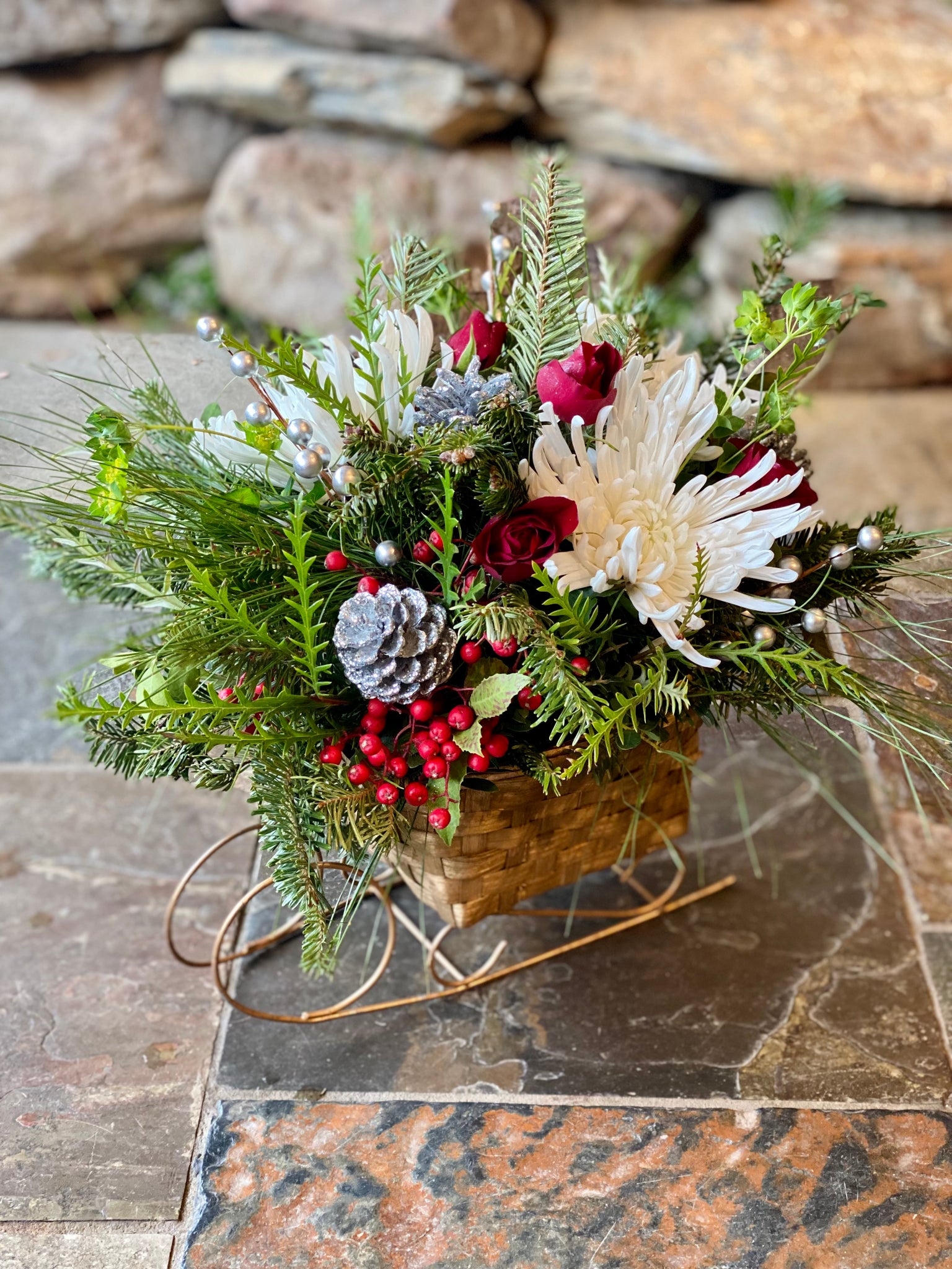 * Holiday Arrangement in a Vase (Designers Choice)