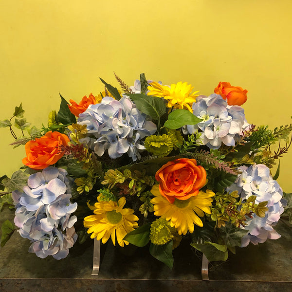 Silk Flower Tombstone Hanger