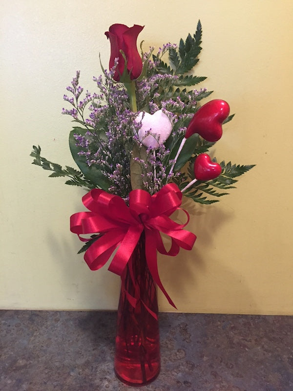 Single Rose - Will You Be My Valentine