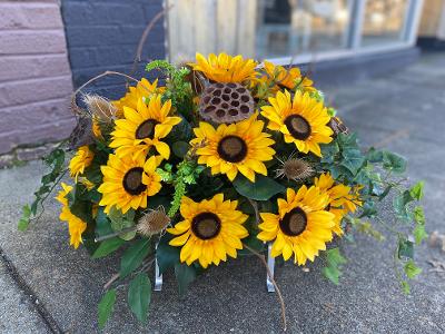 Silk Flower Tombstone Hanger